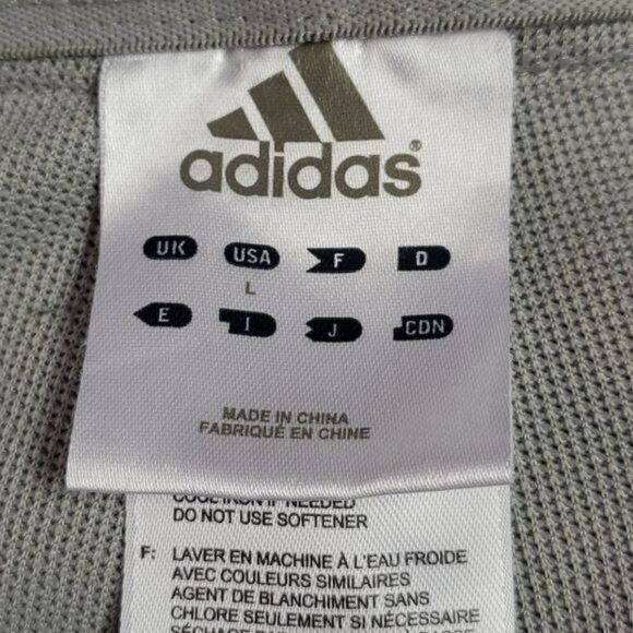 Adidas Adidas Unisex Sz. L Grey Belted Tapered Triple Stripe Sport Size 34" / US 12 / IT 48 - 8 Thumbnail