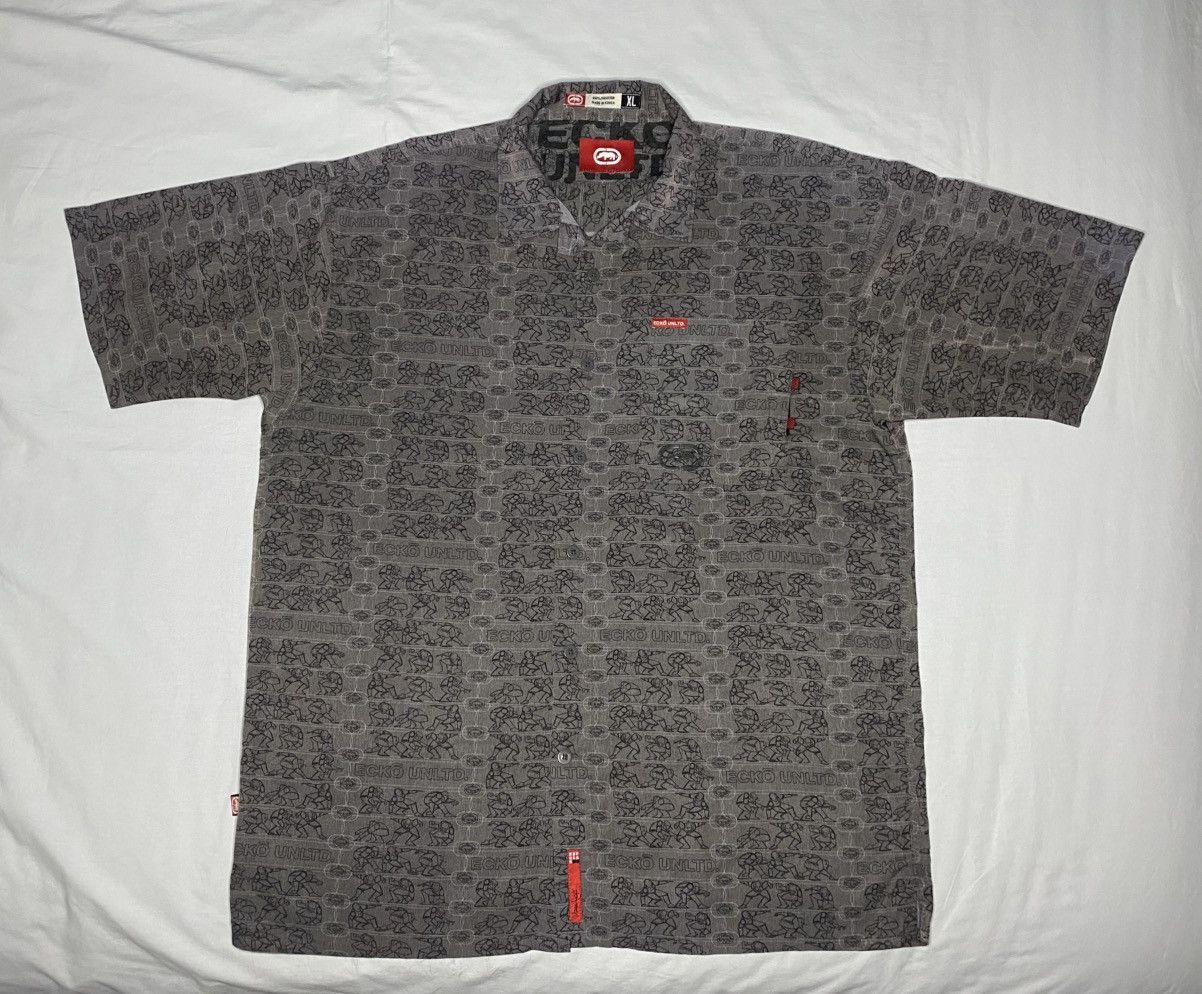Ecko Unltd. Y2k Ecko Unltd. Marc Vintage Silver Surfer AOP Button Shirt Size US XL / EU 56 / 4 - 2 Thumbnail