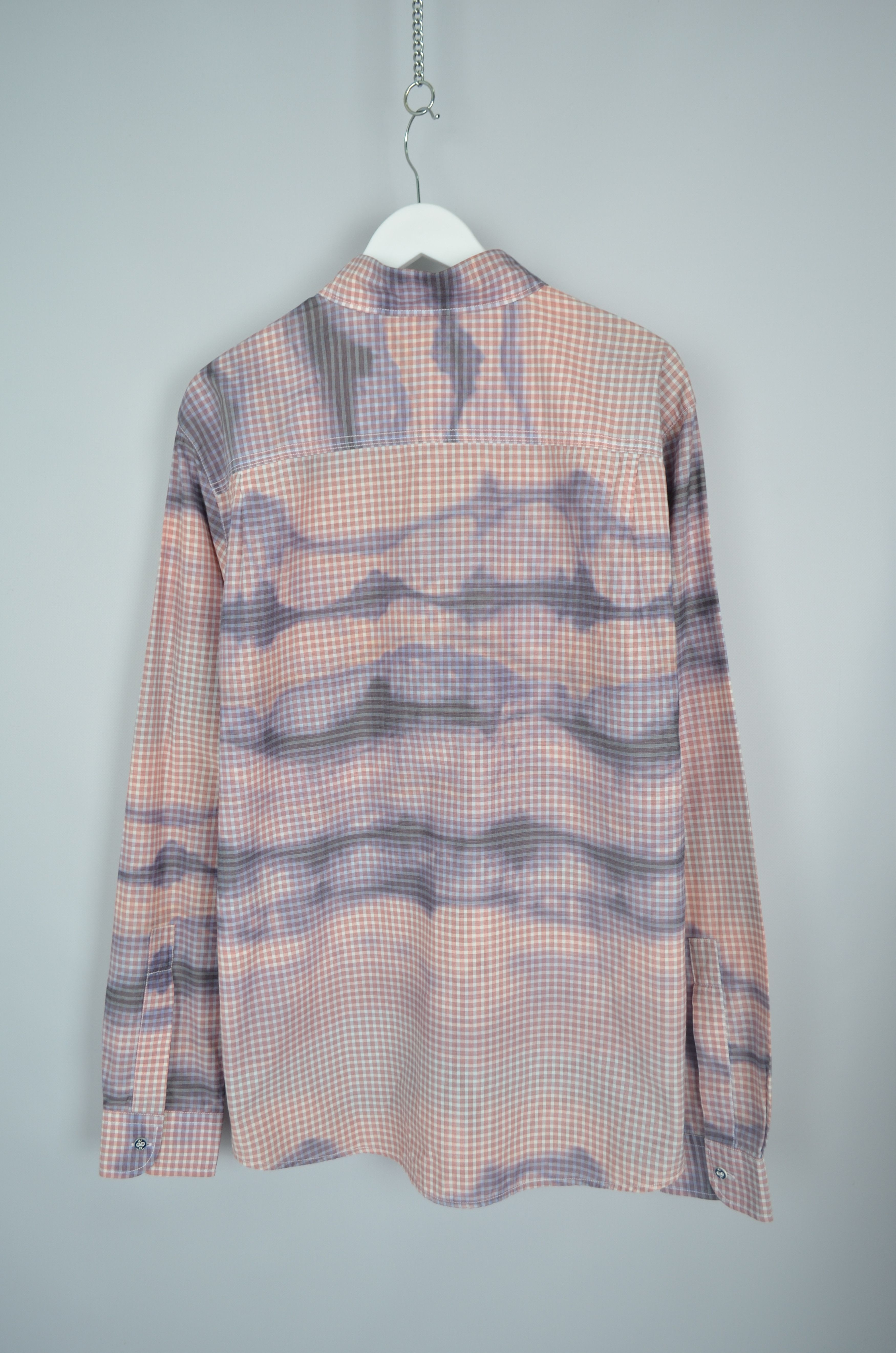 Armani × Vintage Vintage 90s Armani Jeans Check Logo Dyed Shirt Size XXL 2XL Size US XXL / EU 58 / 5 - 10 Thumbnail
