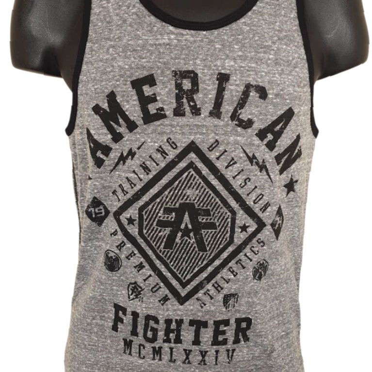 Vintage American Fighter Tank Top Mens XS Gray MMA Mixed Martial Arts Size US XS / EU 42 / 0 - 2 Thumbnail