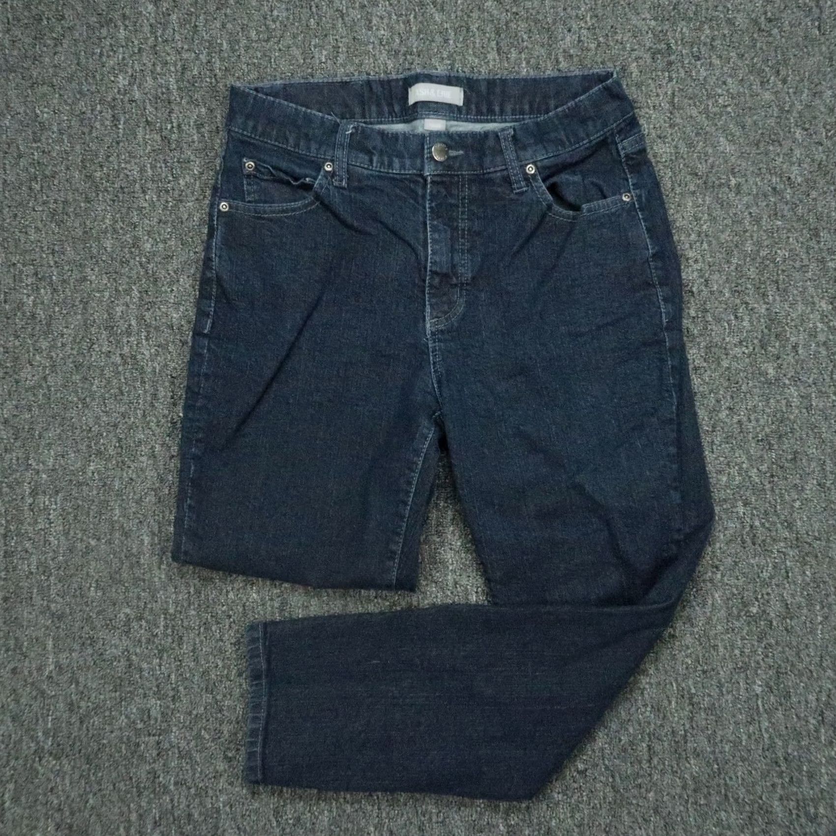 ASH Ash & Erie Jeans Mens 30x26 Dark Wash Denim 5 Pocket Straight Leg Stretch Regular Fit Cotton Denim Jeans Mens Size US 30 / EU 46 - 2 Thumbnail