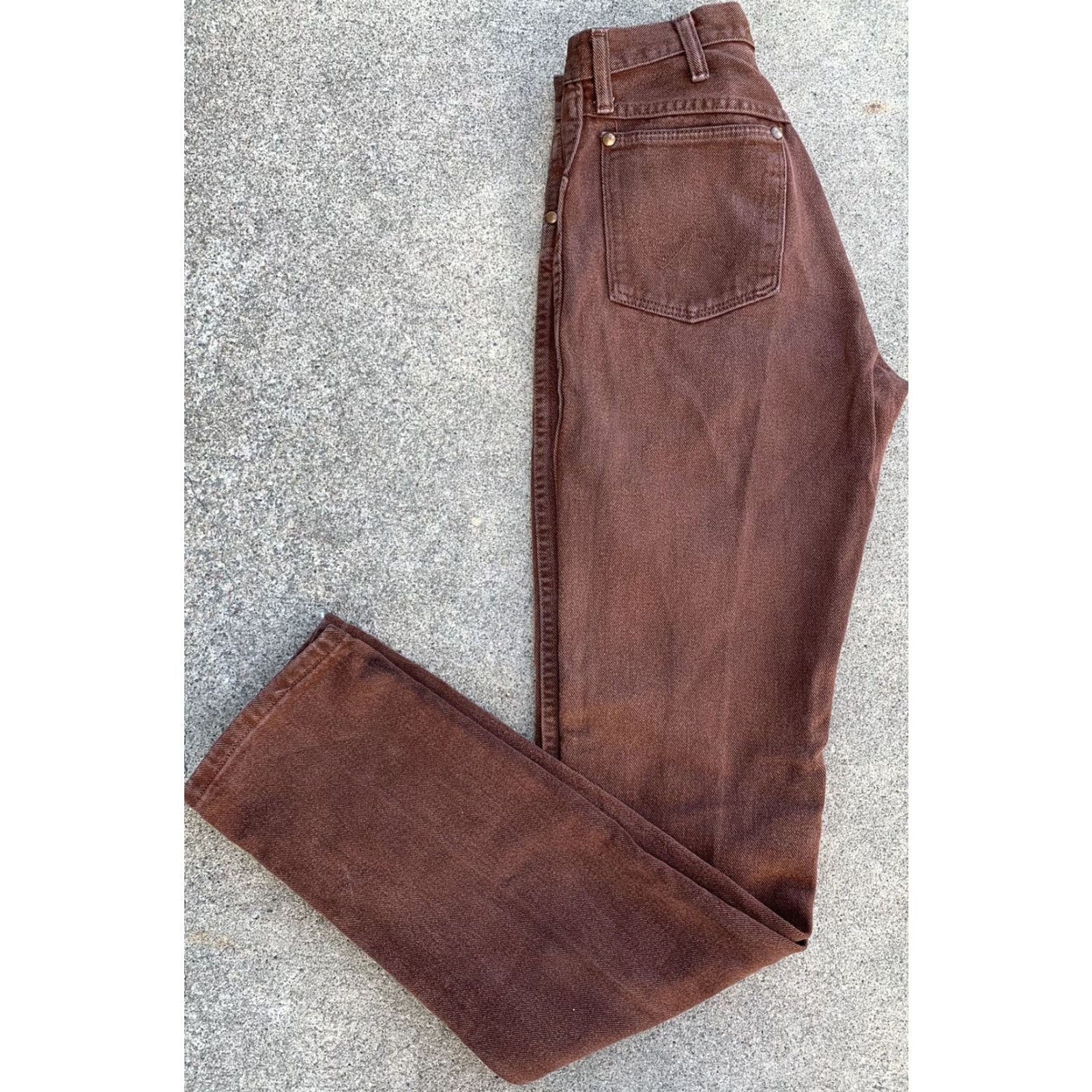 Wrangler VINTAGE Wrangler Jeans High Waist Brown size 7 X 36 27 in Waist 35.5 in Inseam Womens? (No gender specified) Size 28" / US 6 / IT 42 - 4 Thumbnail