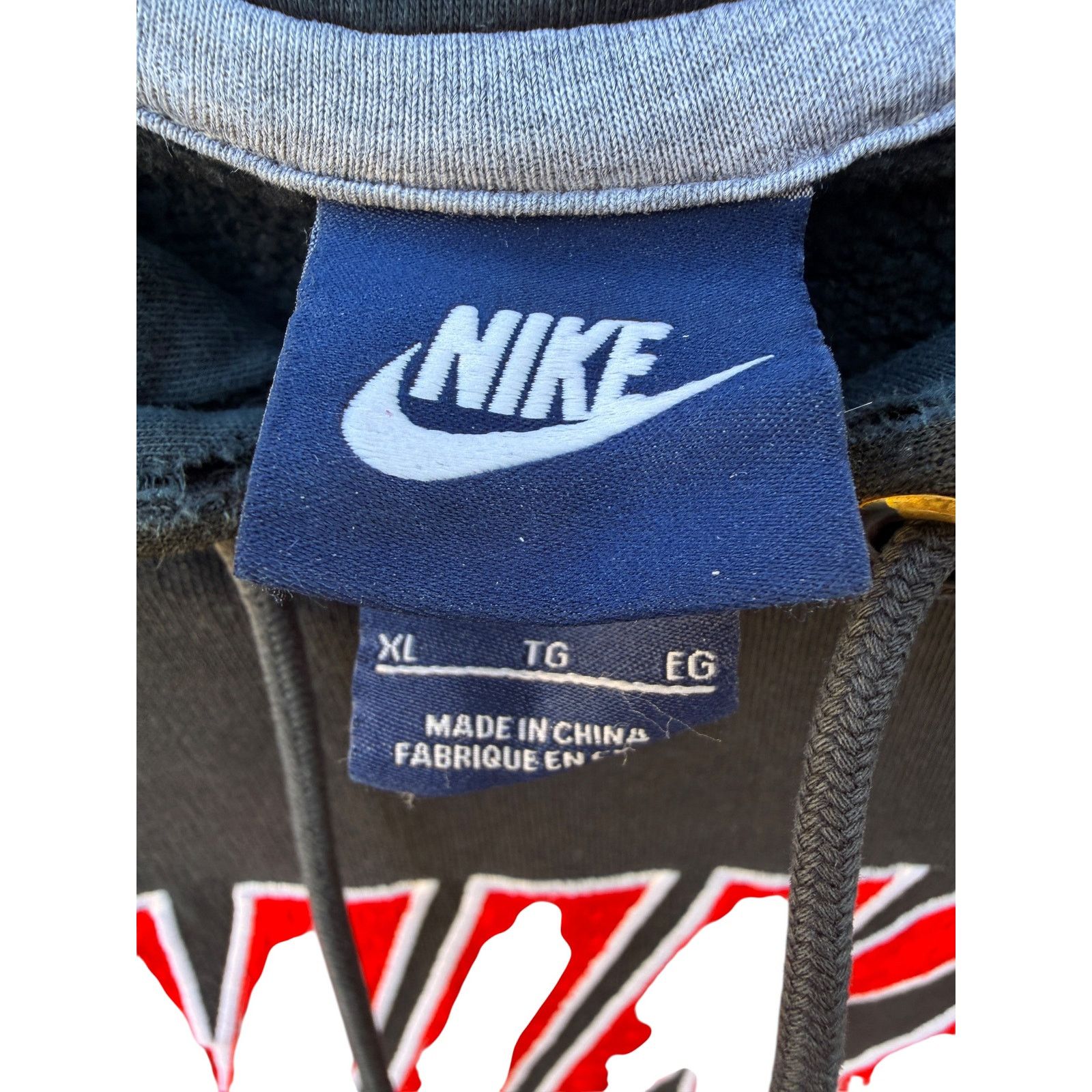 Nike Nike Pullover Hoodie Mens XL Navy Red Sweatshirt Size US XL / EU 56 / 4 - 4 Thumbnail