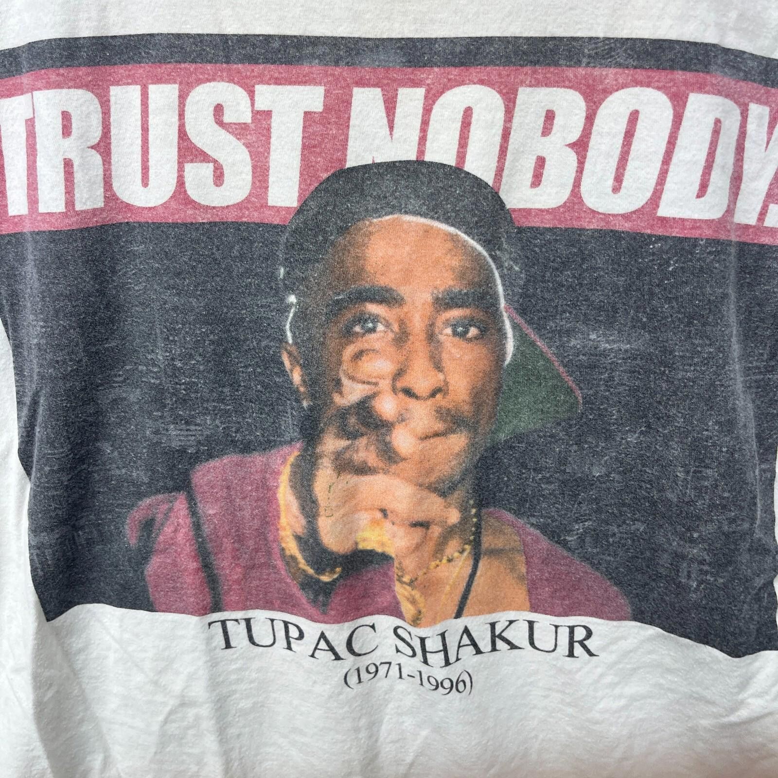 Vintage Vintage Y2K Tupac Shakur Trust Nobody T-Shirt Large Size US L / EU 52-54 / 3 - 5 Thumbnail