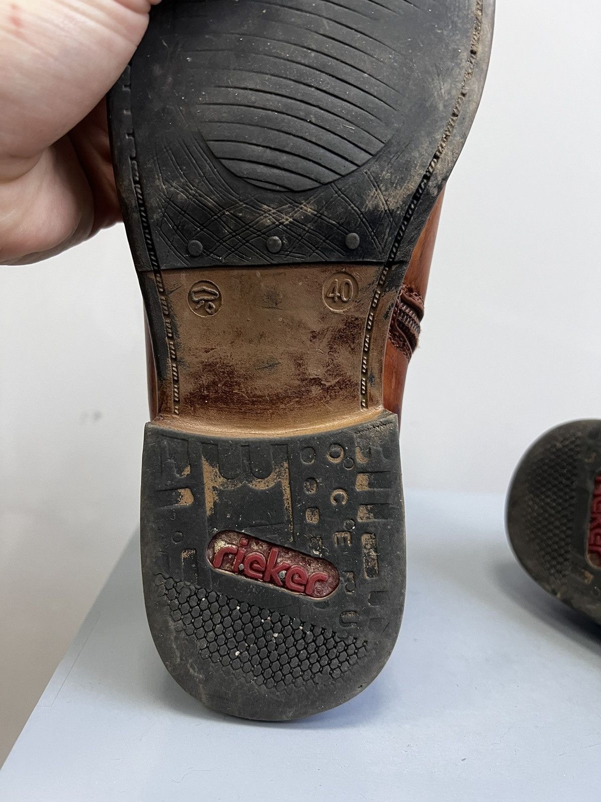 Vintage Cowboy GUIDI STYLE CHAIN boots Distressed Leather Size US 7.5 / EU 40-41 - 11 Thumbnail