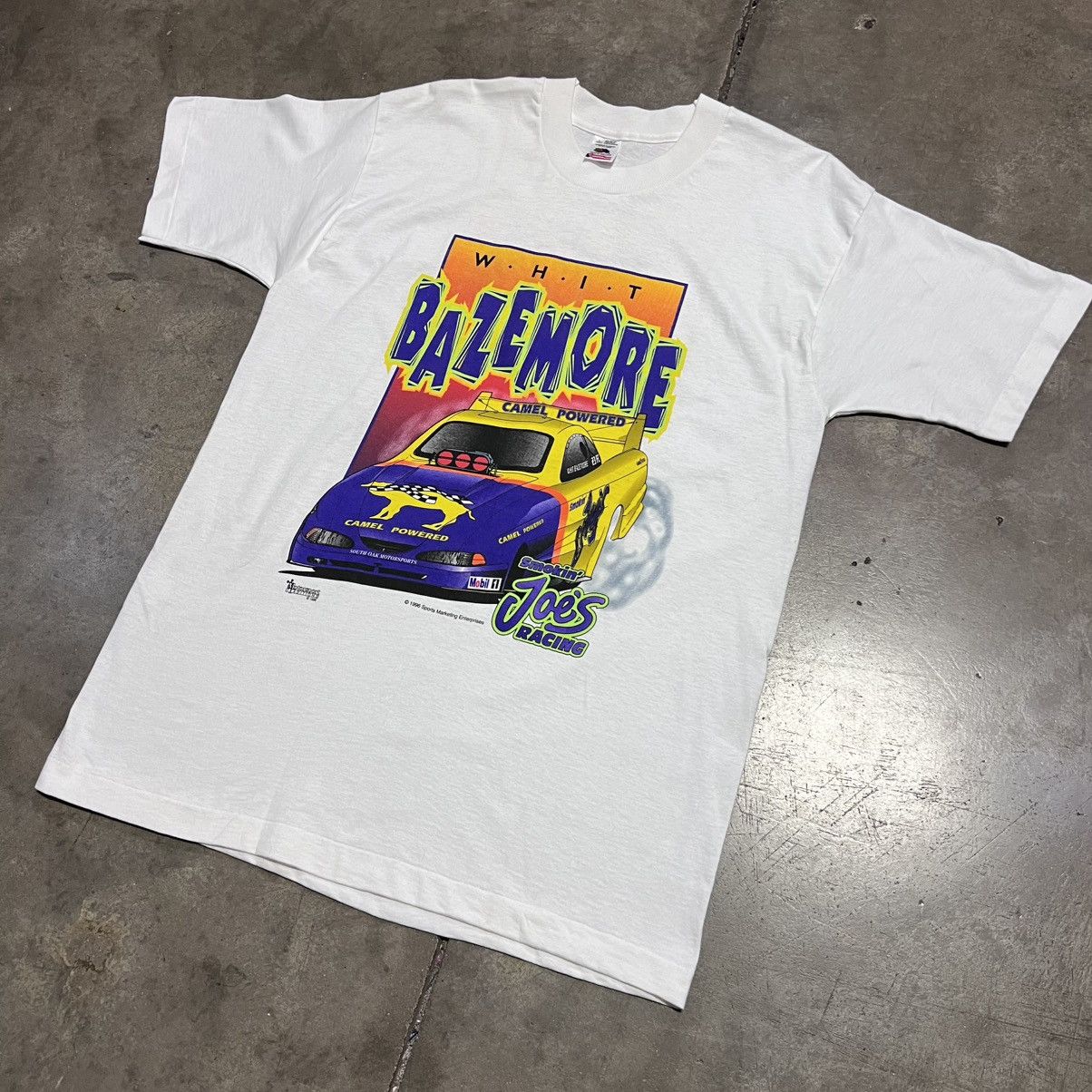 Camel Vintage 90s Camel Racing T shirt Smokin Joe Drag NHRA USA Size US XL / EU 56 / 4 - 2 Thumbnail