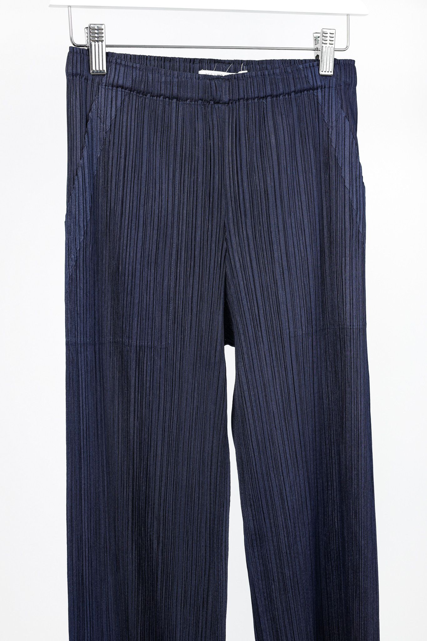 Pleats Please Issey Miyake Pleats Please Issey Miyake Navy Straight-Leg Pants Size 24" / US 00 / IT 34 - 3 Thumbnail