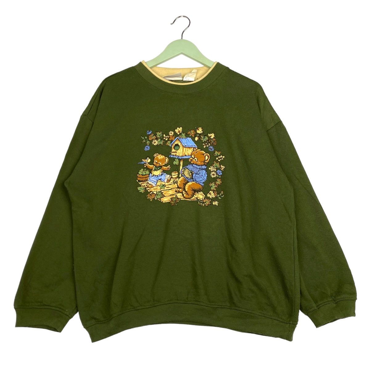 Basic Editions × Vintage Vintage Basic Edition Bear Crewneck Sweatshirt Size XL / US 12-14 / IT 48-50 - 1 Thumbnail