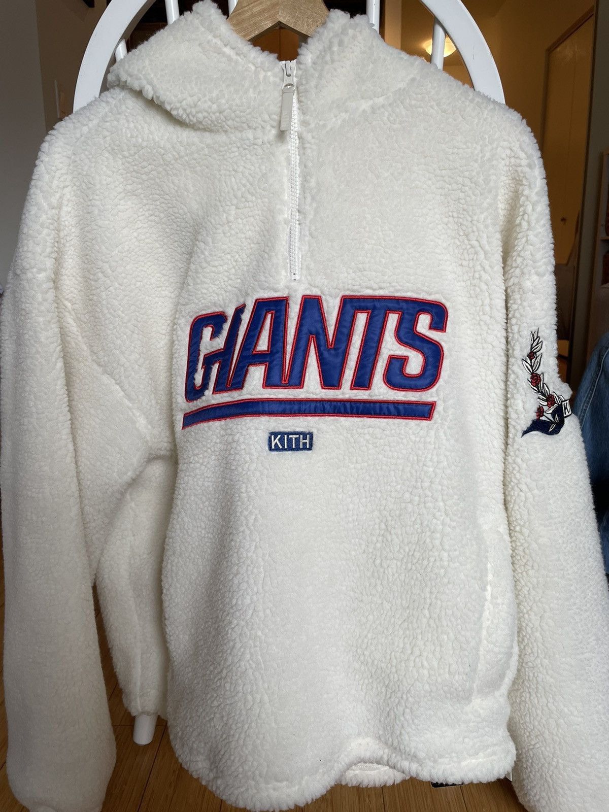 Kith Kith x NFL Giants Quarter Zip Sherpa Size Medium Size US M / EU 48-50 / 2 - 1 Thumbnail
