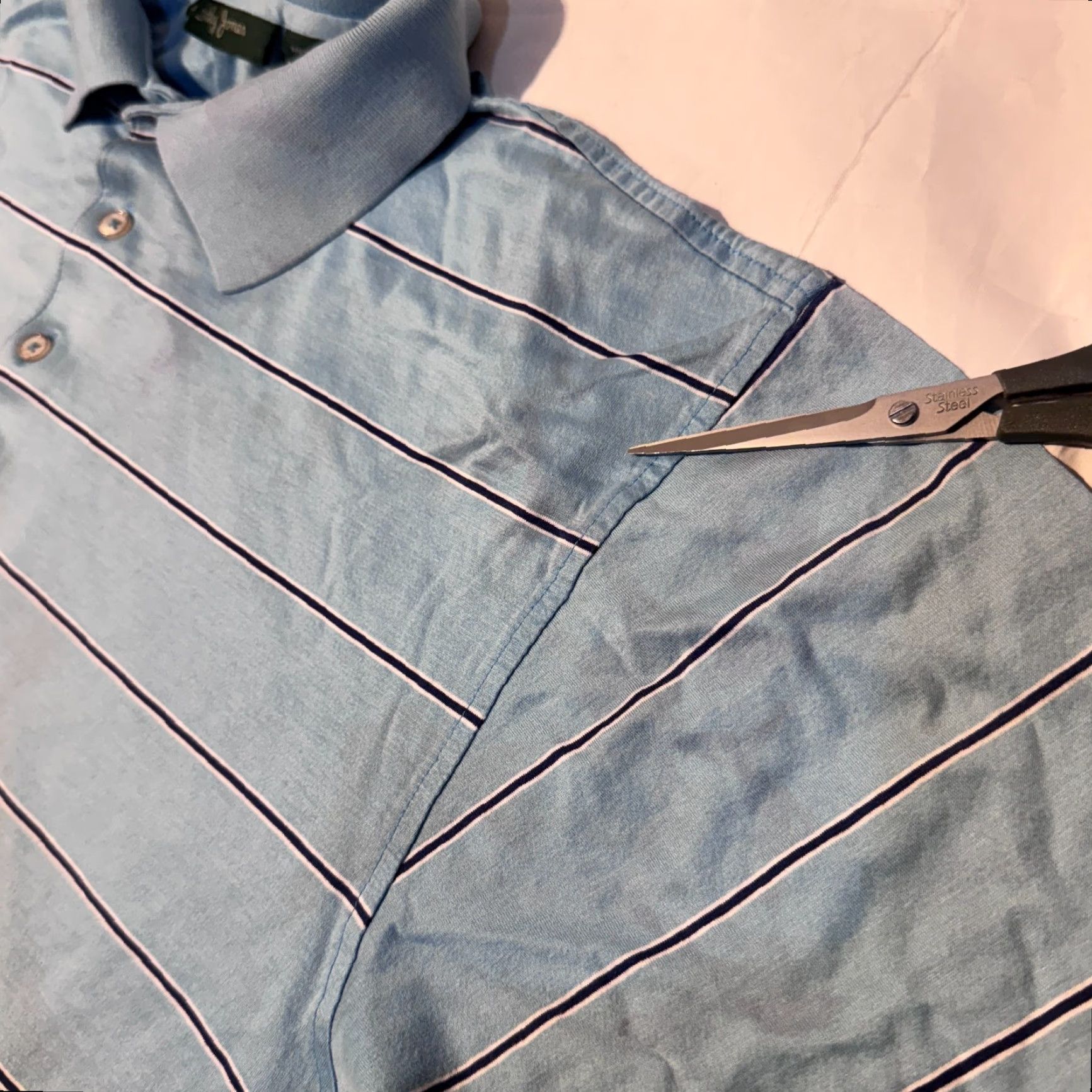 Vintage Bobby Jones Polo Shirt Blue Striped Short Sleeve M Athletic Shirt Men's Golf Polo Size US M / EU 48-50 / 2 - 4 Thumbnail