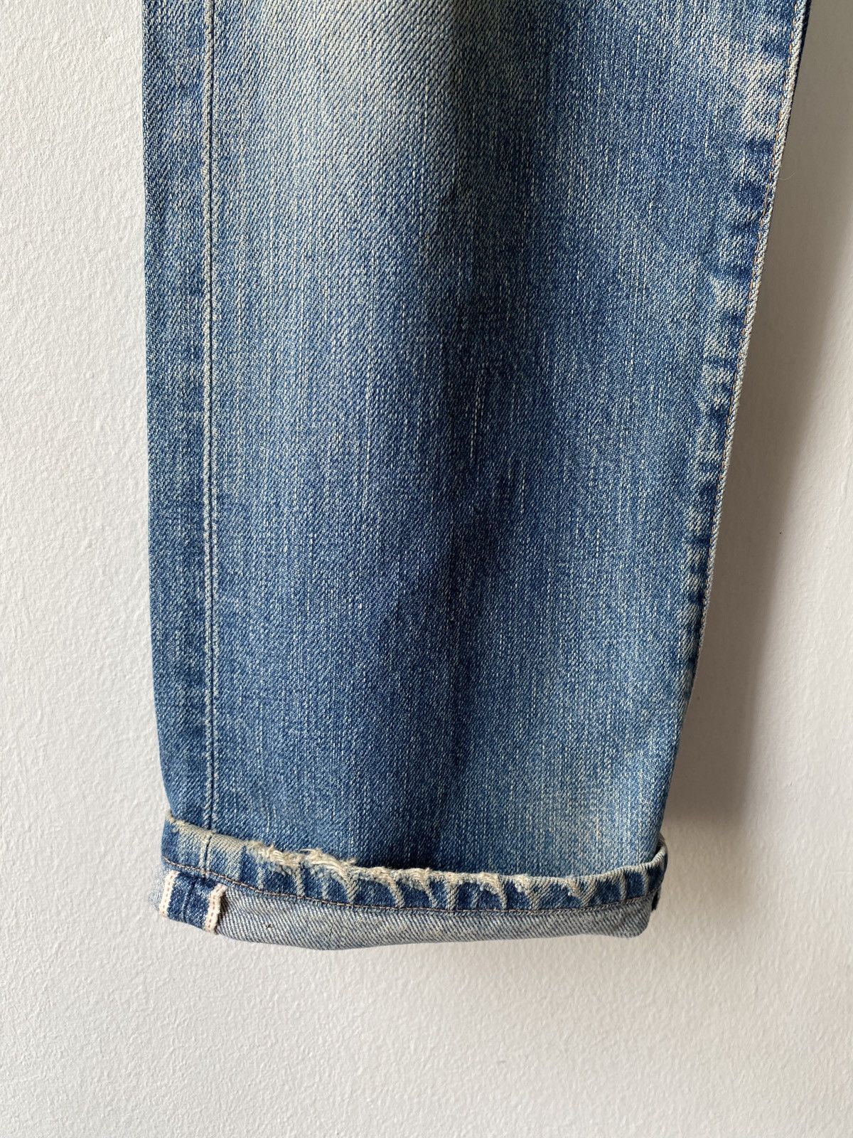 Levi's × Levi's Vintage Clothing × Vintage Vintage Levi’s 502 XX Distressed Selvedge Denim Size US 27 - 3 Thumbnail