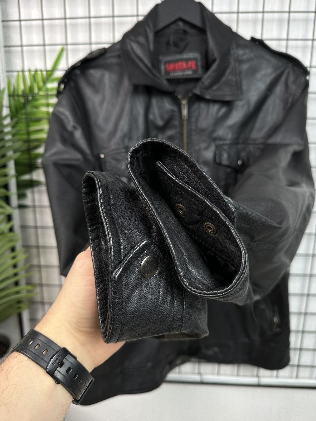 Vintage Leather Jacket Santa-Fe Vintage Men XL Black Size US XL / EU 56 / 4 - 10 Thumbnail