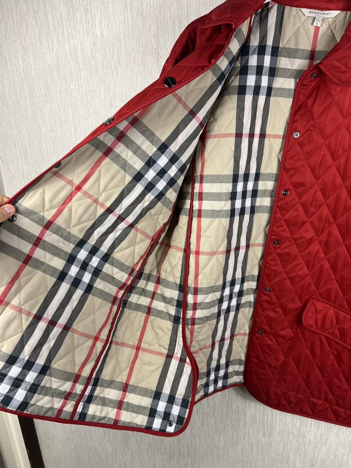 Burberry Burberry London checked quilted parka jacket coat nova check Size L / US 10 / IT 46 - 19 Thumbnail
