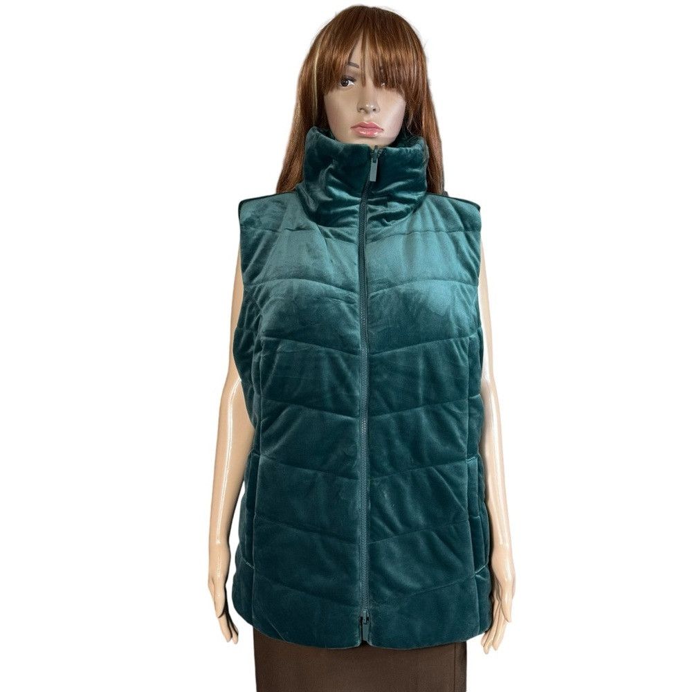 Chicos New Chico's Velour Reversible Green Vest Size 3 US 16 Size XXL / US 16-18 / IT 52-54 - 2 Thumbnail