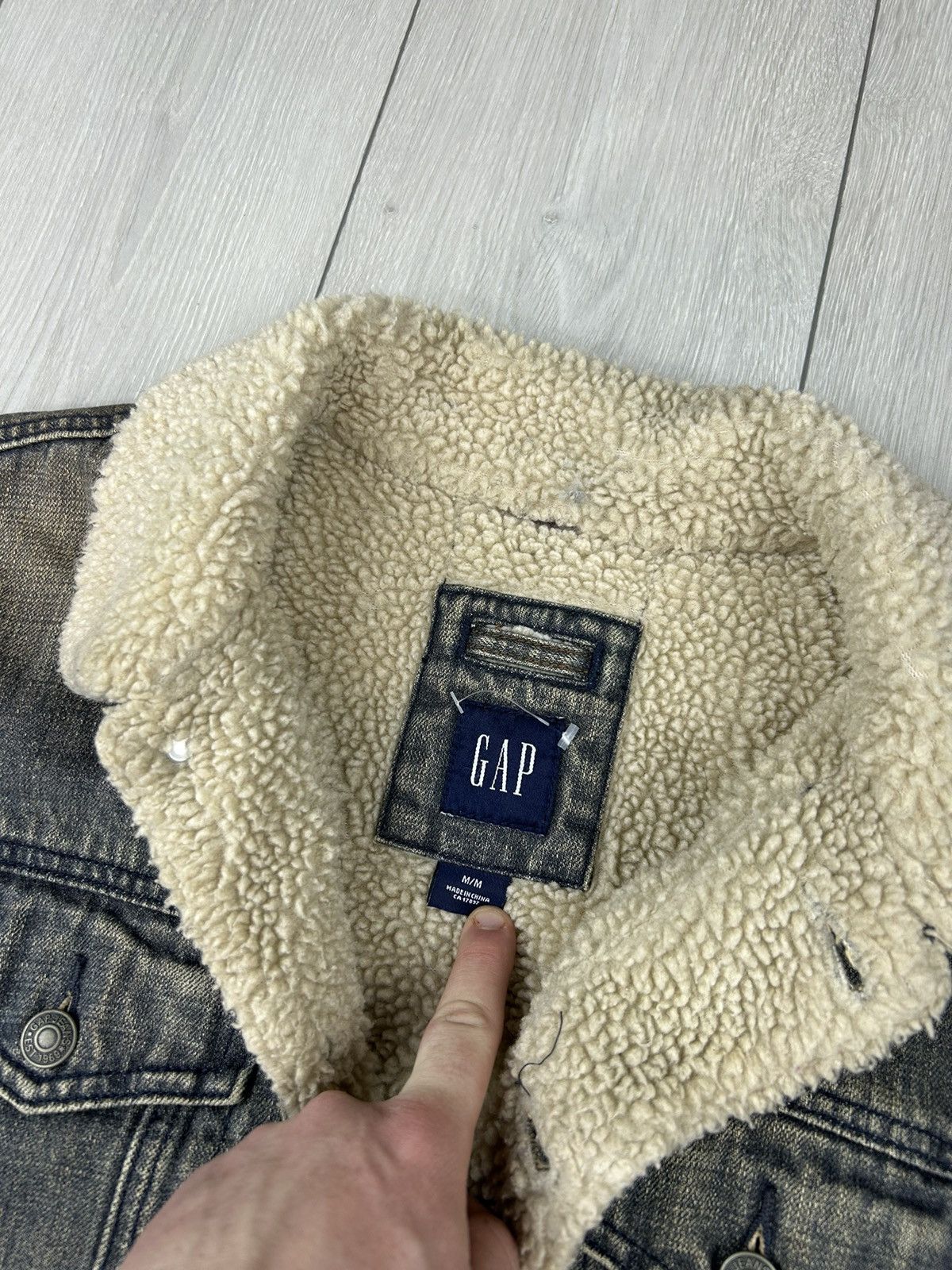 Gap × Vintage GAP Vintage Denim Sherpa Jacket Size M Size US M / EU 48-50 / 2 - 4 Thumbnail