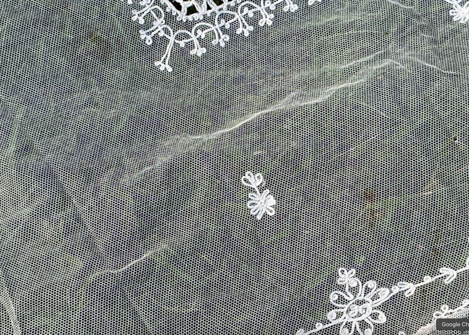 The Unbranded Brand Antique Embroidered Tambour Net Lace Bedspread Edwardian Size ONE SIZE - 6 Thumbnail