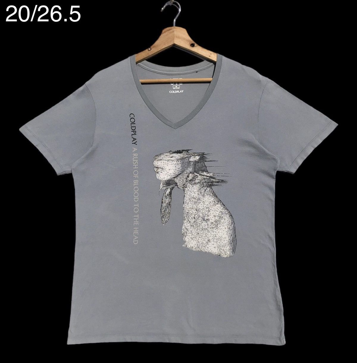 image of Band Tees x Rock Band Coldplay . A Rush Of Blood To The Head in Grey, Men's (Size Medium)