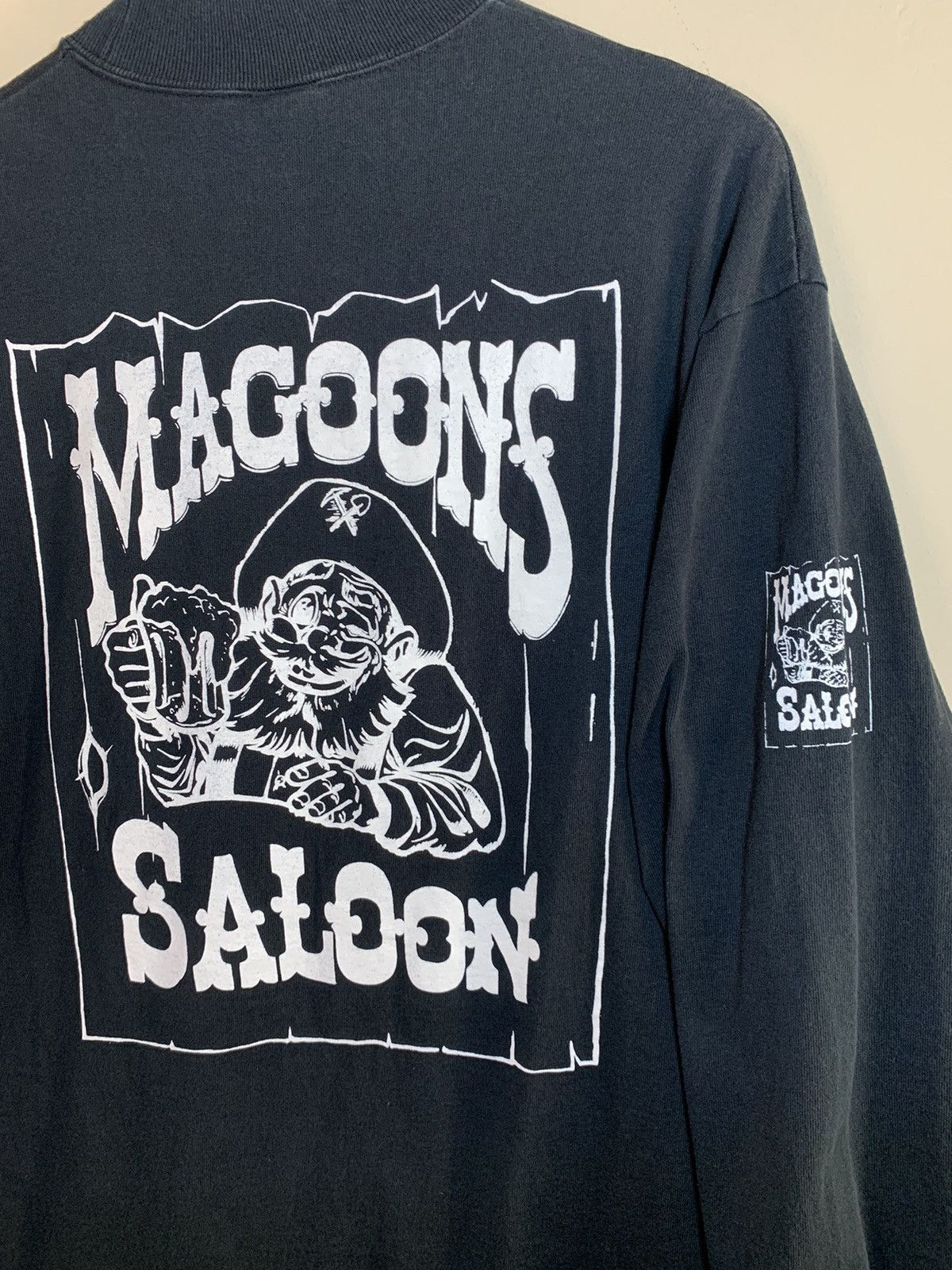 Vintage *RARE* Vintage Magoons Saloon Pollock Pines Biker LS Shirt Size US L / EU 52-54 / 3 - 3 Thumbnail