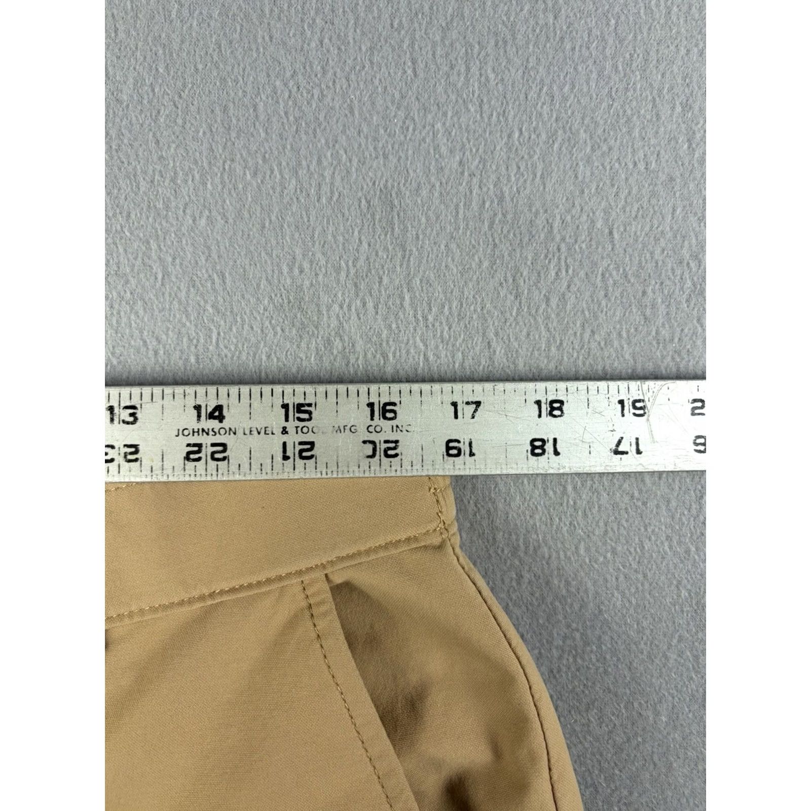 Camel Mugsy Pants Mens 36x30 Travel Chino Solid Beige Stretch Cotton Spandex Elastic Waist Straight Inseam 30 Regular Size US 36 / EU 52 - 6 Thumbnail