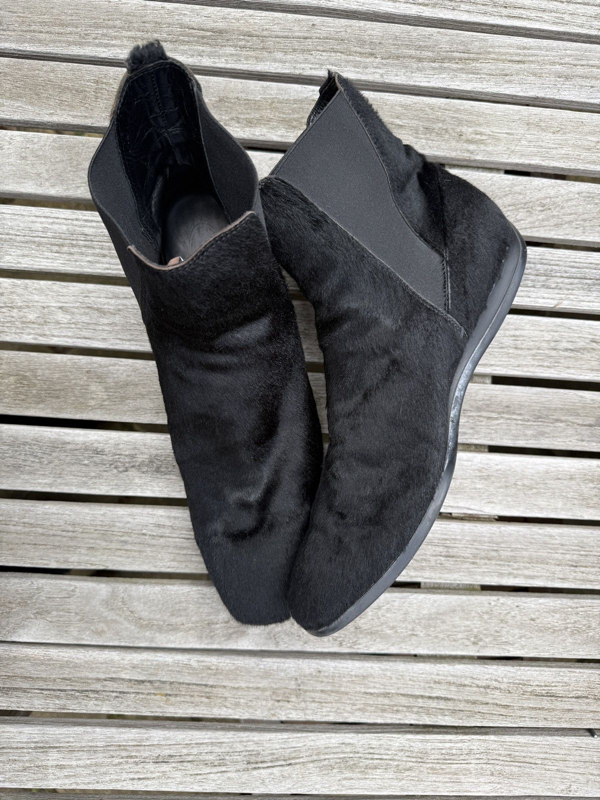 Tod's Tod’s Black Hair Calf Chelsea Boots Size US 11.5 / EU 44-45 - 4 Thumbnail