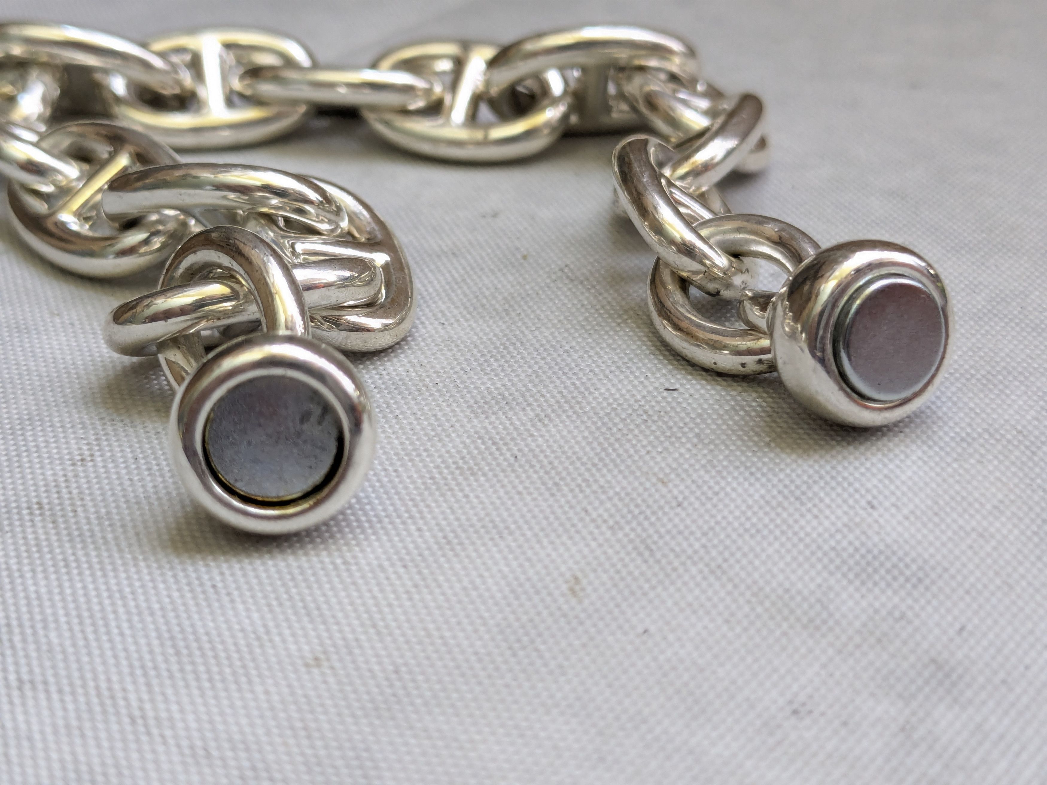 Jewelry Milor Sterling Silver Bracelet Anchor Mariner 7.5" Size ONE SIZE - 6 Thumbnail