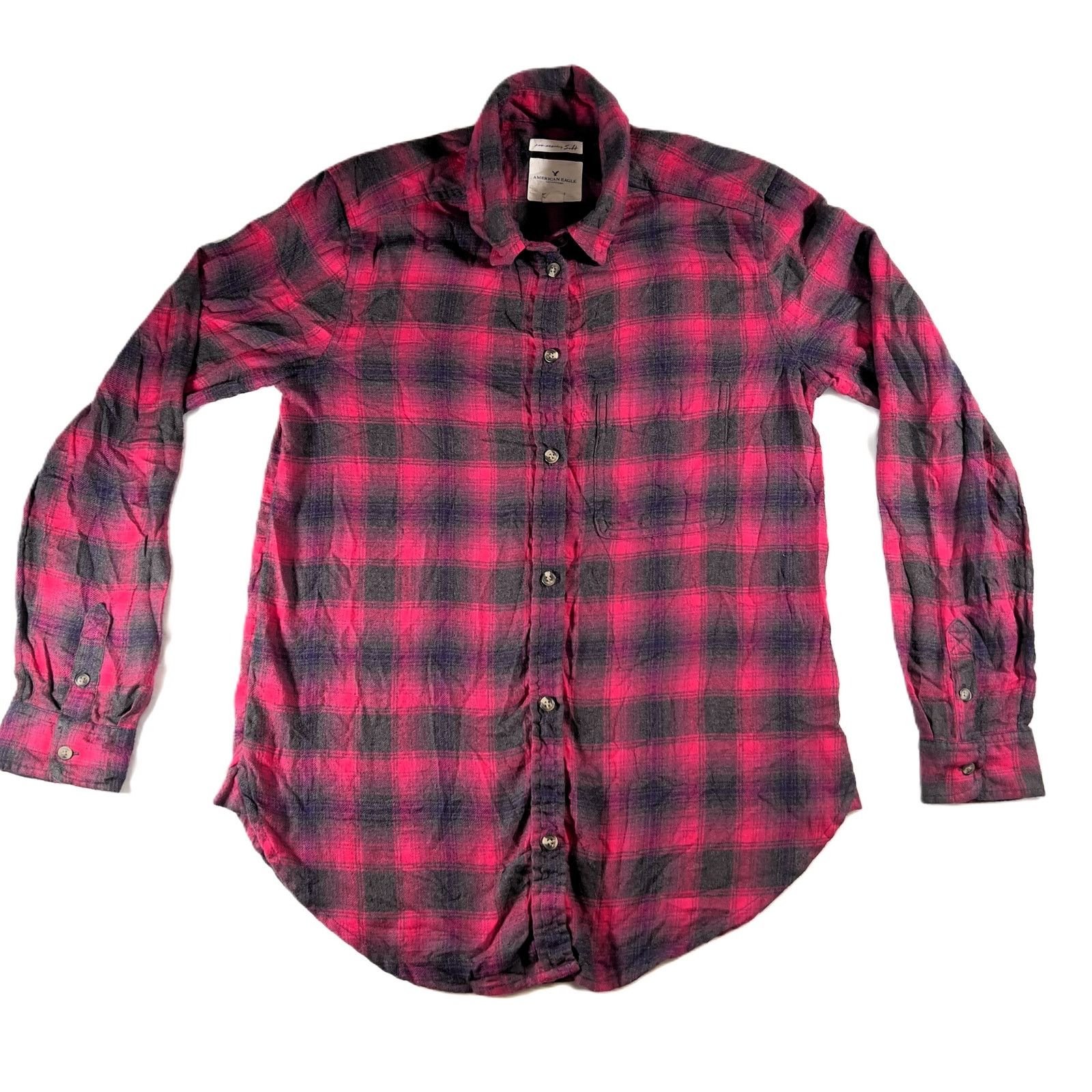 American Eagle Outfitters American Eagle Outfitters Button Flannel Shirt Woman S Size S / US 4 / IT 40 - 1 Thumbnail