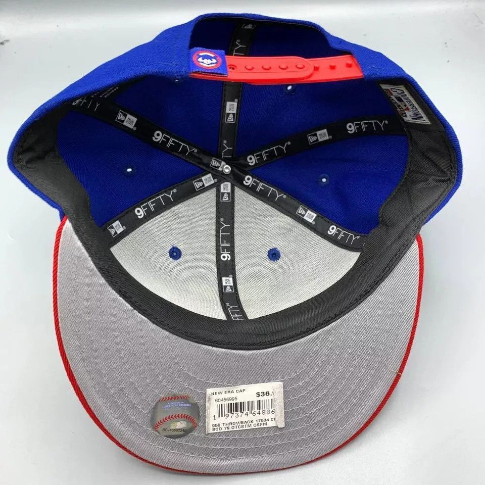New Era Chicago Cubs Hat Men Blue 9Fifty New Era Snap Back Cap New Size ONE SIZE - 6 Thumbnail