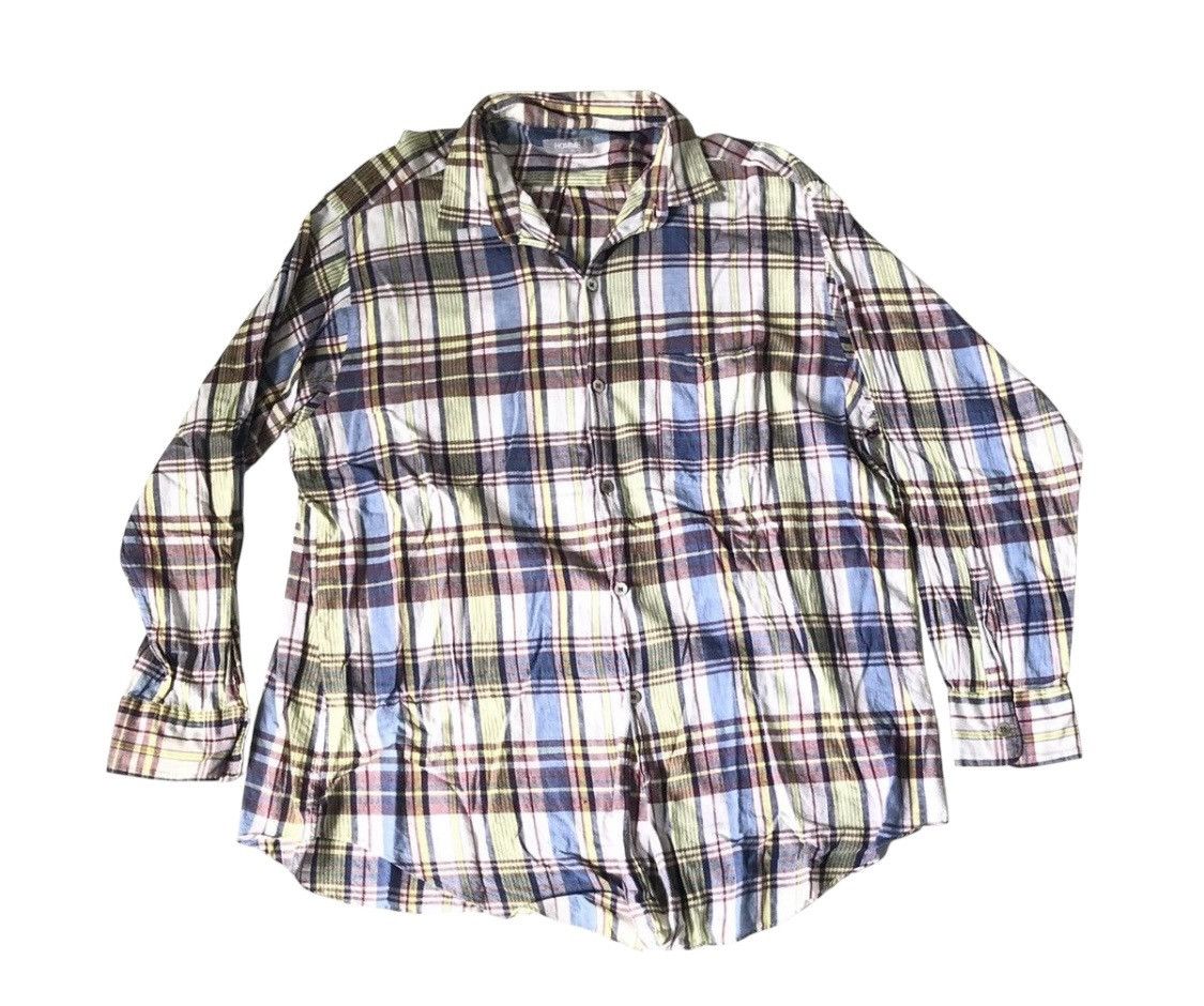 Vintage 80s cdg homme checkered button up shirt