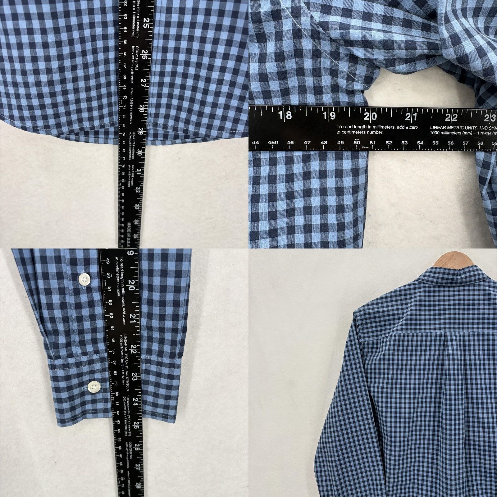 Croft & Barrow Croft & Barrow Shirt Mens Small Blue Gingham Easy Care Wrinkle Resistant NWT Size US S / EU 44-46 / 1 - 8 Thumbnail