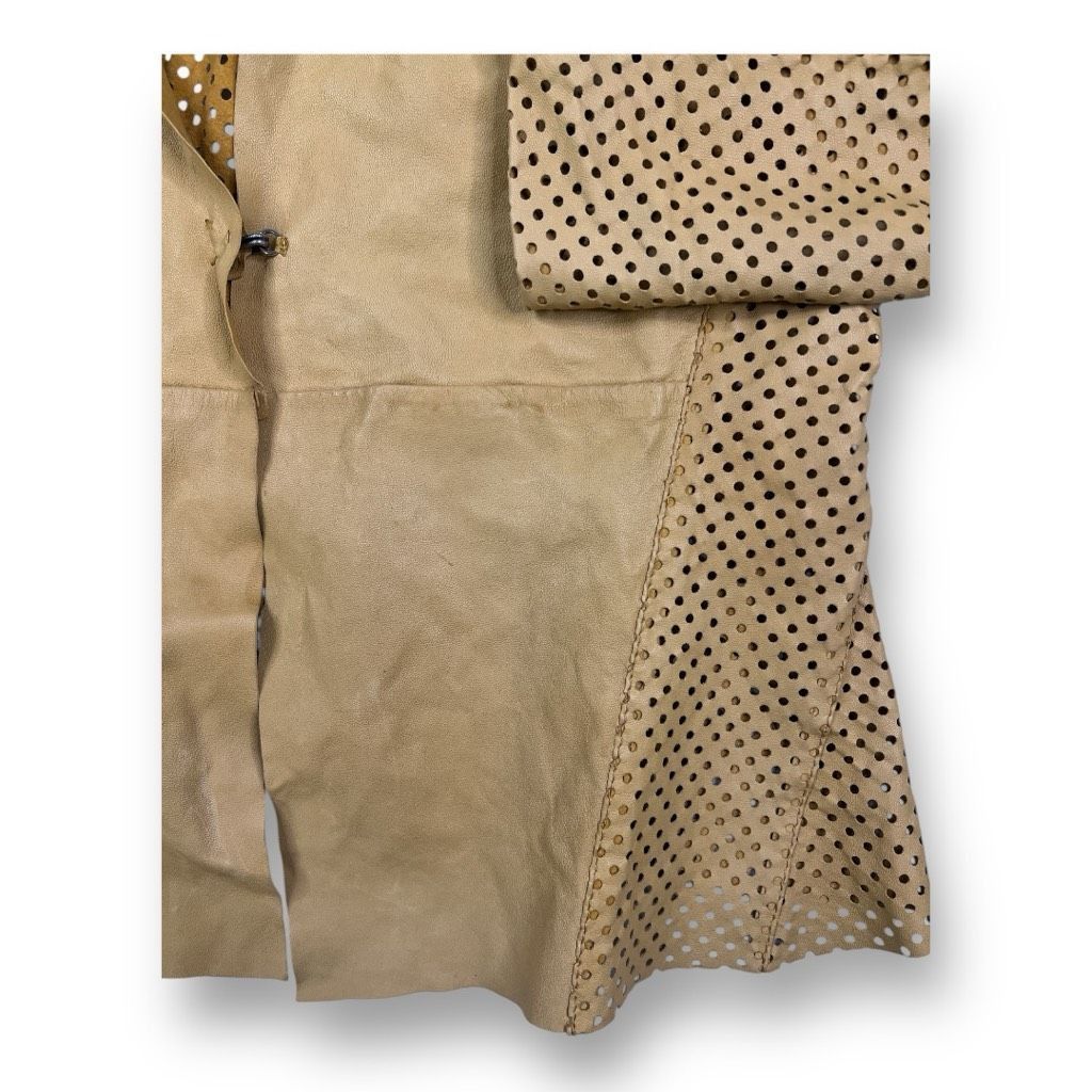 Other Brogden Lambs Leather Perforated Jacket Size Large Size L / US 10 / IT 46 - 3 Thumbnail