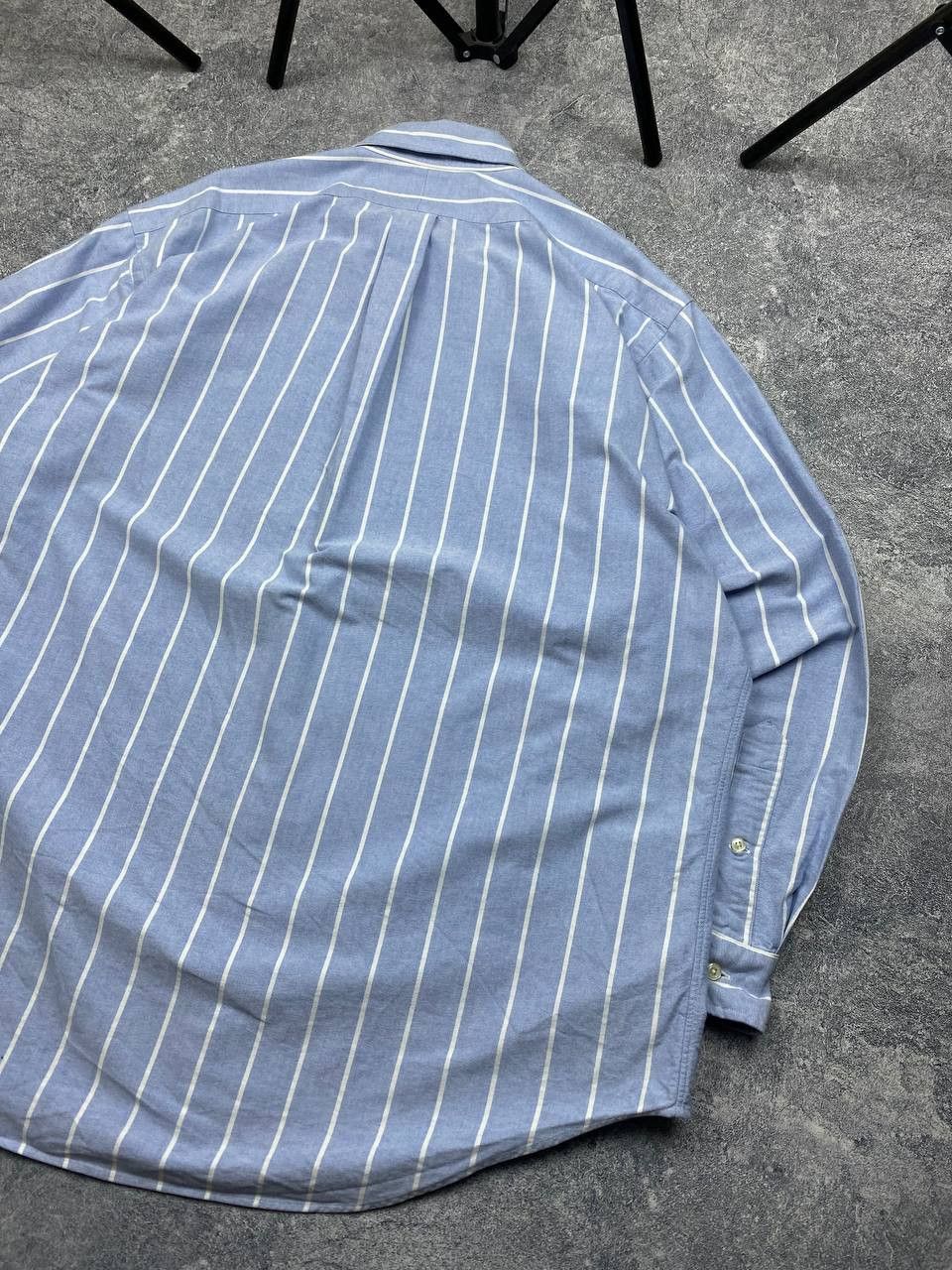 Polo Ralph Lauren × Vintage Vintage 90s Polo Ralph Lauren Striped Blue/White Shirt Y2K Size US XXL / EU 58 / 5 - 6 Thumbnail