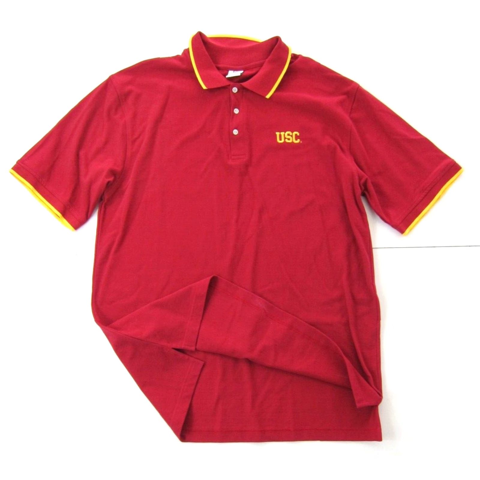 Vintage VINTAGE Campus Drive Polo Shirt Main Selling Point University Red XXXL Mens Polo Shirt USC California Embroidered Cotton Short Sleeve Button-Closure Size US XXL / EU 58 / 5 - 4 Thumbnail