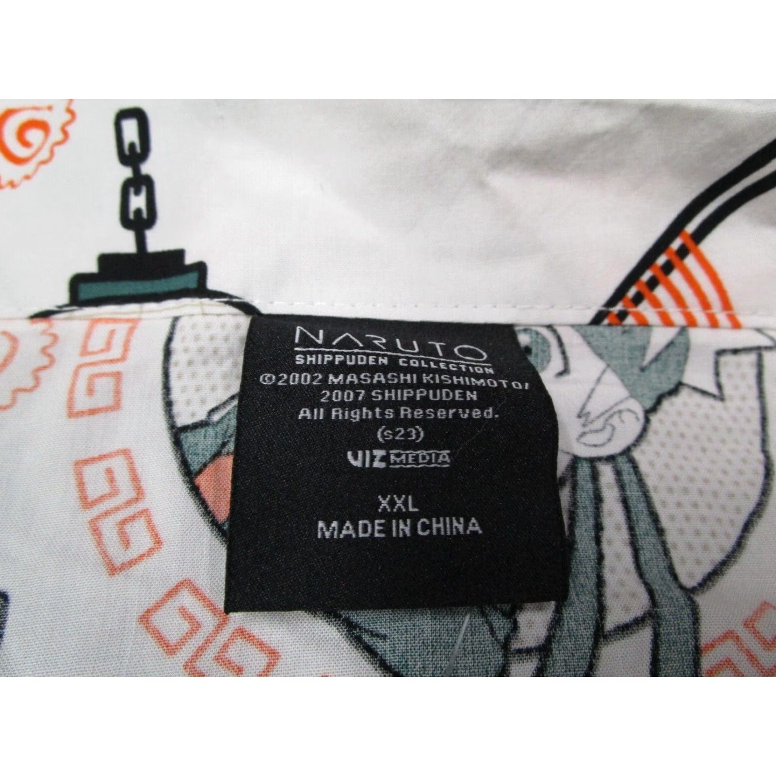 Vintage Naruto Shirt Adult 2XL White Button-Up Short Sleeve Hawaiian Geometric Logo Anime 2007 Mens Size US XXL / EU 58 / 5 - 3 Thumbnail