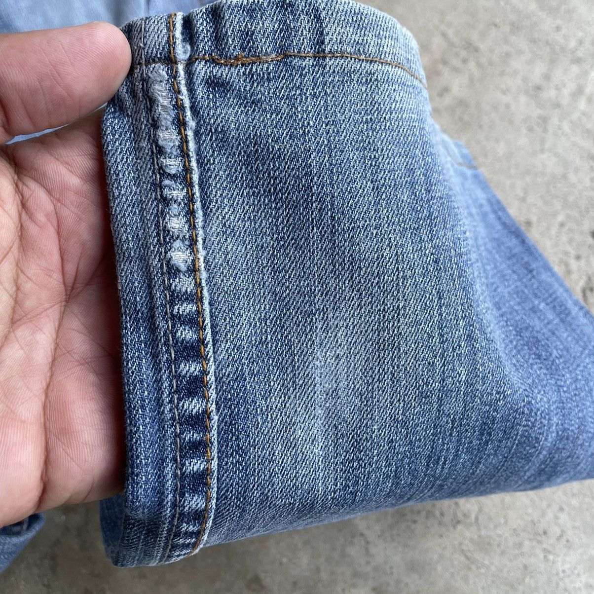 Bluer Denim 🔥🇯🇵Blue Denim Garments Union Made Ripped Distress Denim Jeans Size US 31 - 9 Thumbnail