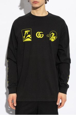 Gucci o1la5ras0426 Printed Cotton Jersey Sweatshirts in Black Size US M / EU 48-50 / 2 - 3 Thumbnail