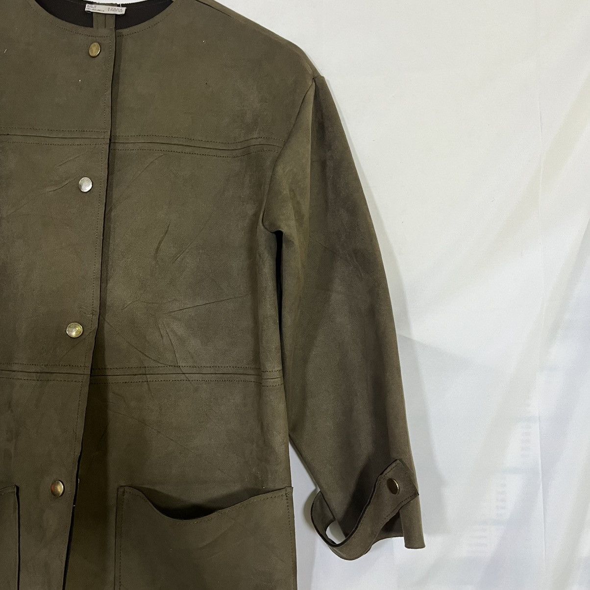 Zara ZARA BUTTON UP SUEDE LONG JACKET Size S / US 4 / IT 40 - 3 Thumbnail