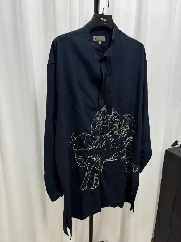 Yohji Yamamoto Sz 2 Yohji Yamamoto Pour Homme Painting Stitches Shirt-2507 Size US M / EU 48-50 / 2 - 1 Thumbnail