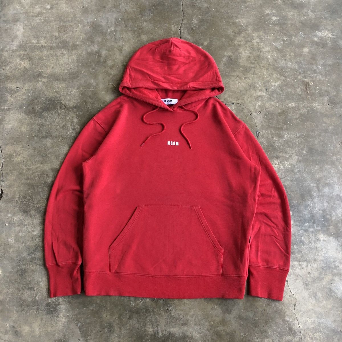 MSGM 🇮🇹 MSGM Milano Italy Big Logo Hoodie Red Luxury Designer Size US XL / EU 56 / 4 - 5 Thumbnail