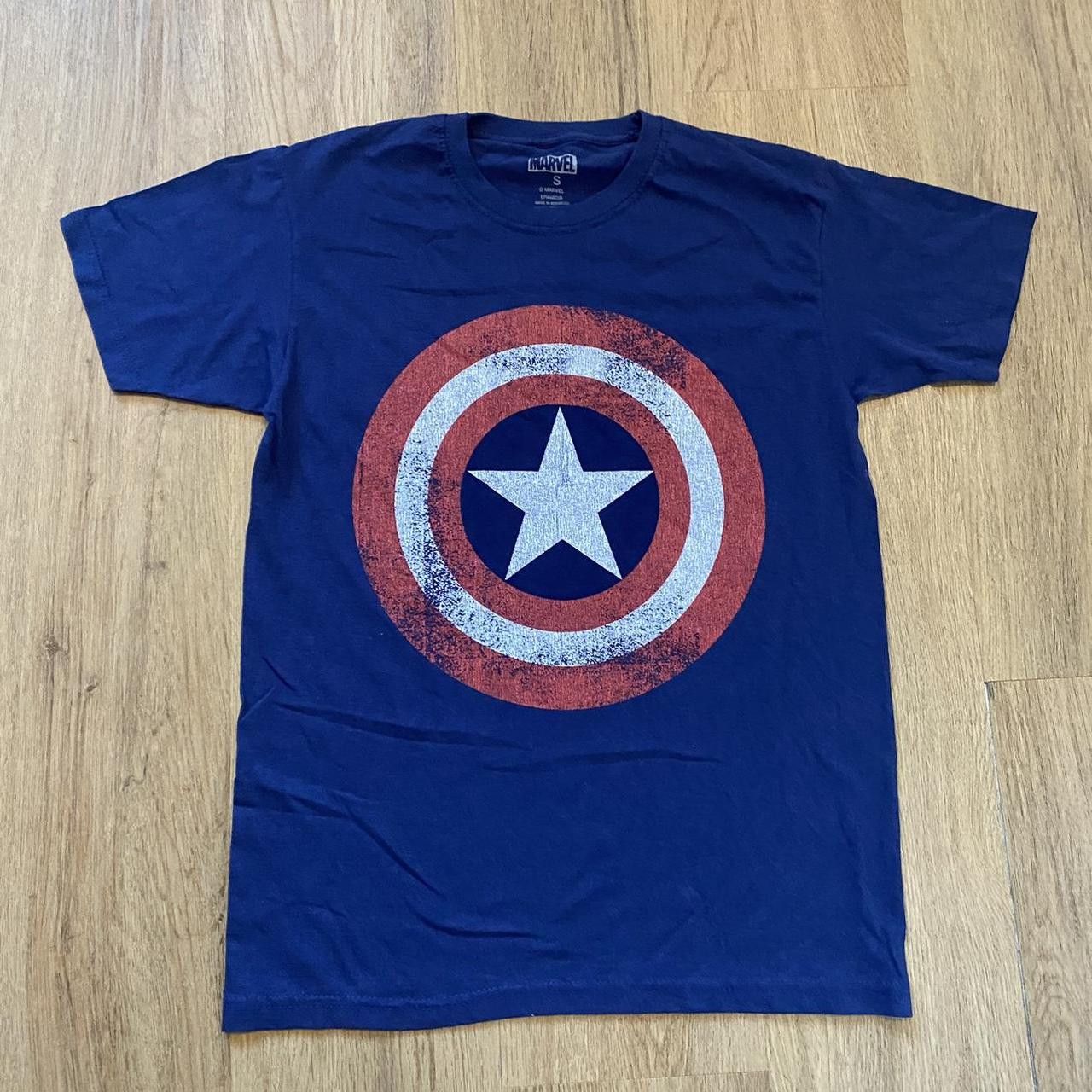 Marvel Comics Captain America blue and red cotton tee #Marvel Size US S / EU 44-46 / 1 - 1 Thumbnail