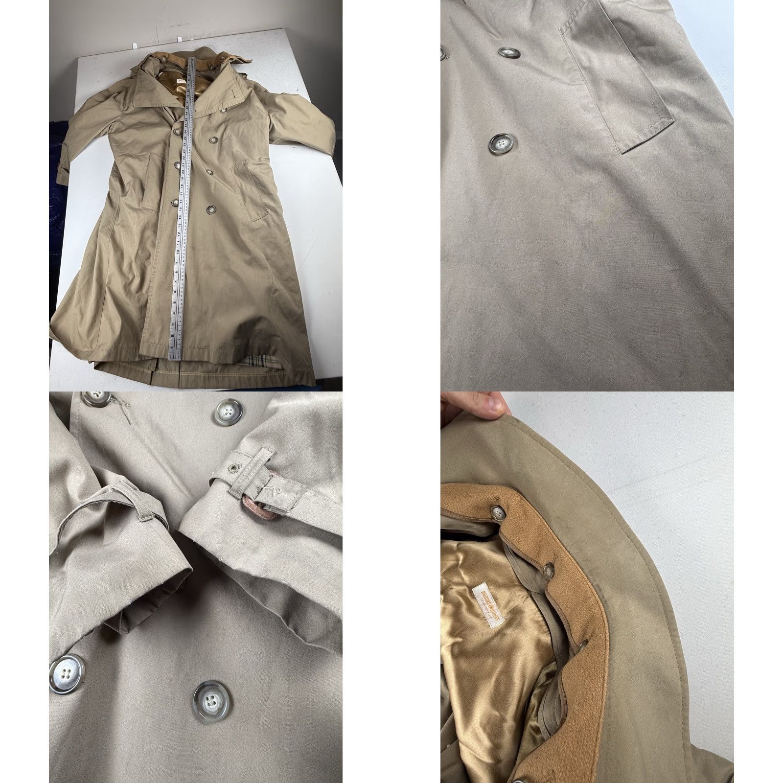 Brooks Brothers VINTAGE Brooks Brothers Trench Coat Jacket Mens Size 40 S Zip Wool Liner Size US XXS / EU 40 - 8 Thumbnail