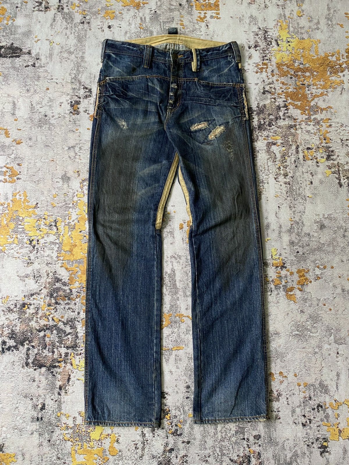 Japanese Brand PPFM Japan Distressed Denim Size US 31 - 1 Thumbnail