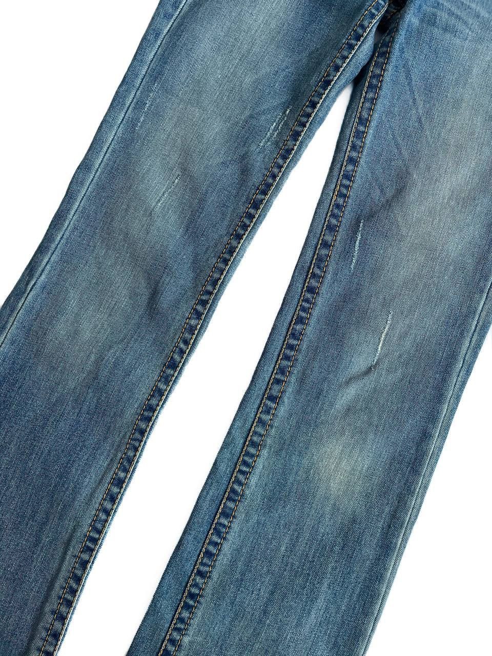 Roberto Cavalli SS05 Roberto Cavalli Mudwash Long Skinny Flared Jeans Size 29" - 5 Thumbnail
