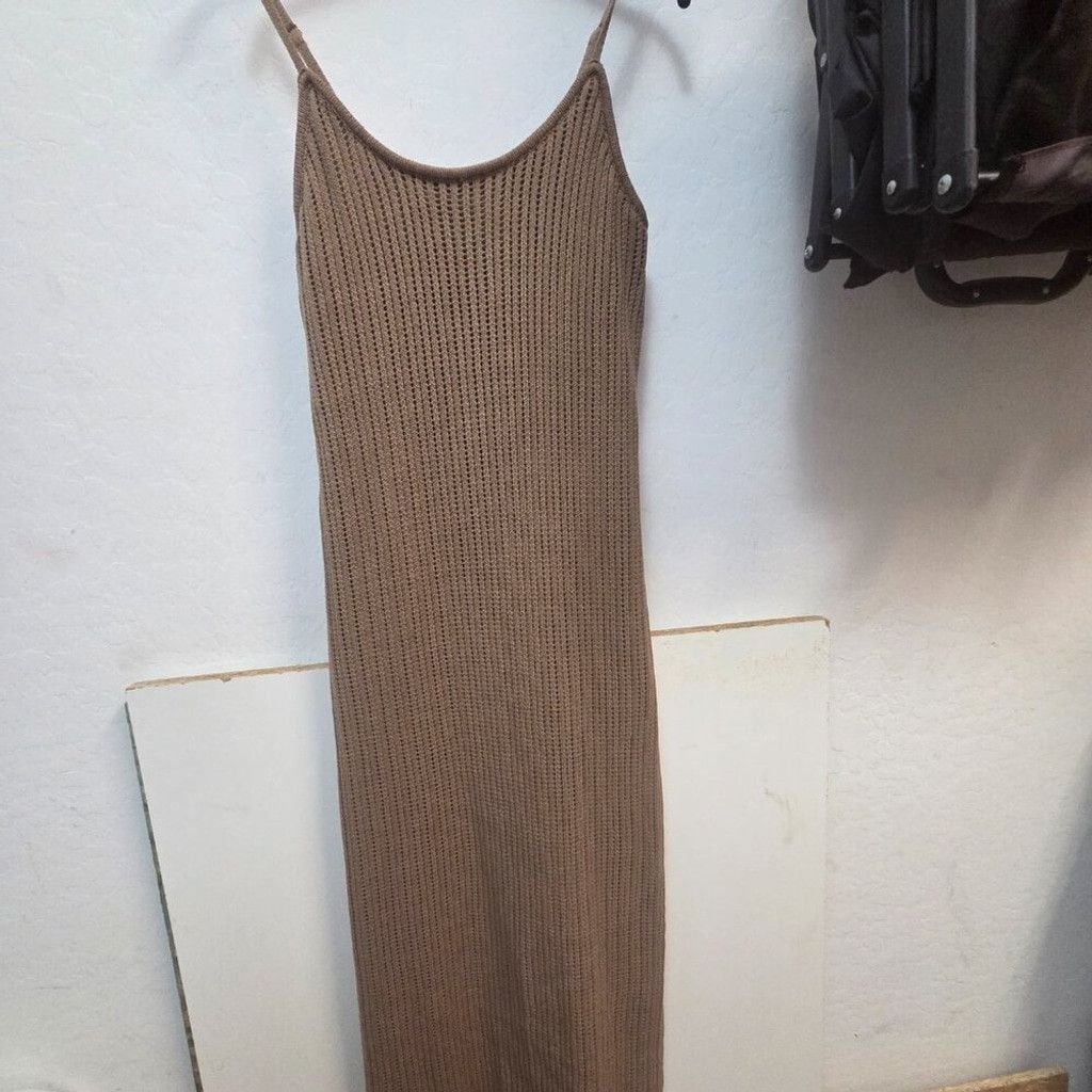 Other Freshman 1996 XL Dress Knitted-Brown Maxi Dress Vintage Size XL / US 12-14 / IT 48-50 - 4 Thumbnail