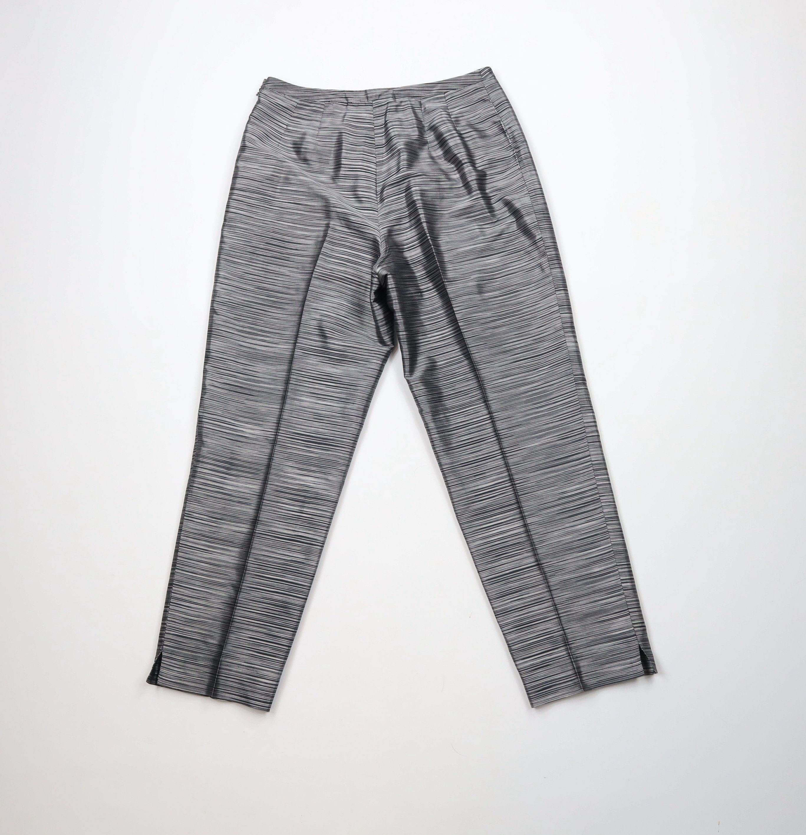 Vintage Vintage 90s Streetwear Silk Tapered Leg Suit Pants Gray Size 30" / US 8 / IT 44 - 9 Thumbnail