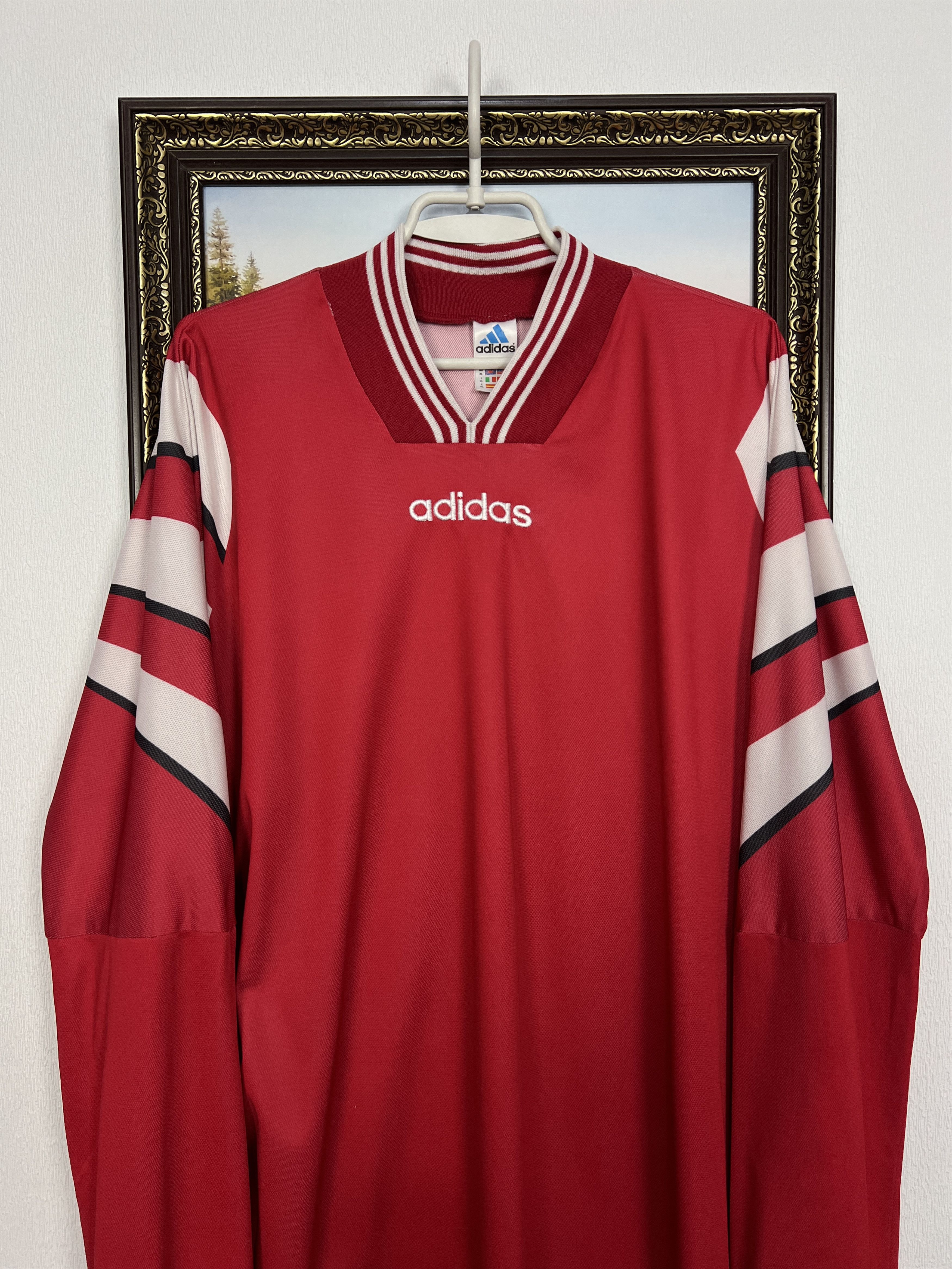 Adidas Vintage Football Template Shirt Soccer Long Sleeve Jersey Size US XL / EU 56 / 4 - 2 Thumbnail