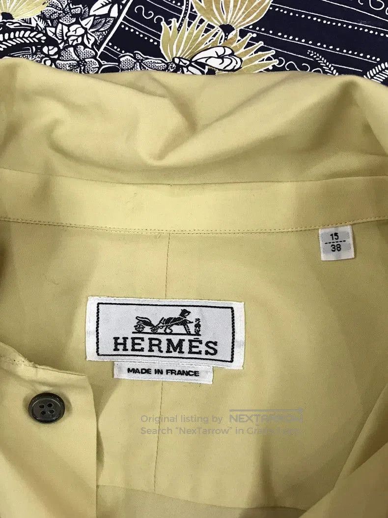 Hermes Hermes Yellow Bow Collar Shirt. Size US M / EU 48-50 / 2 - 3 Thumbnail