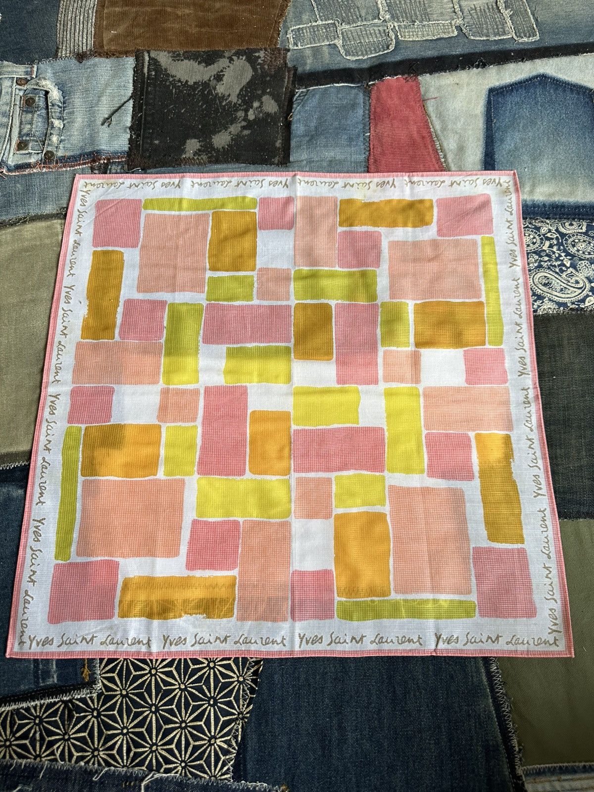 Vintage Vintage YSL Handkerchief/ Neckerchief/ Bandana Size ONE SIZE - 1 Thumbnail