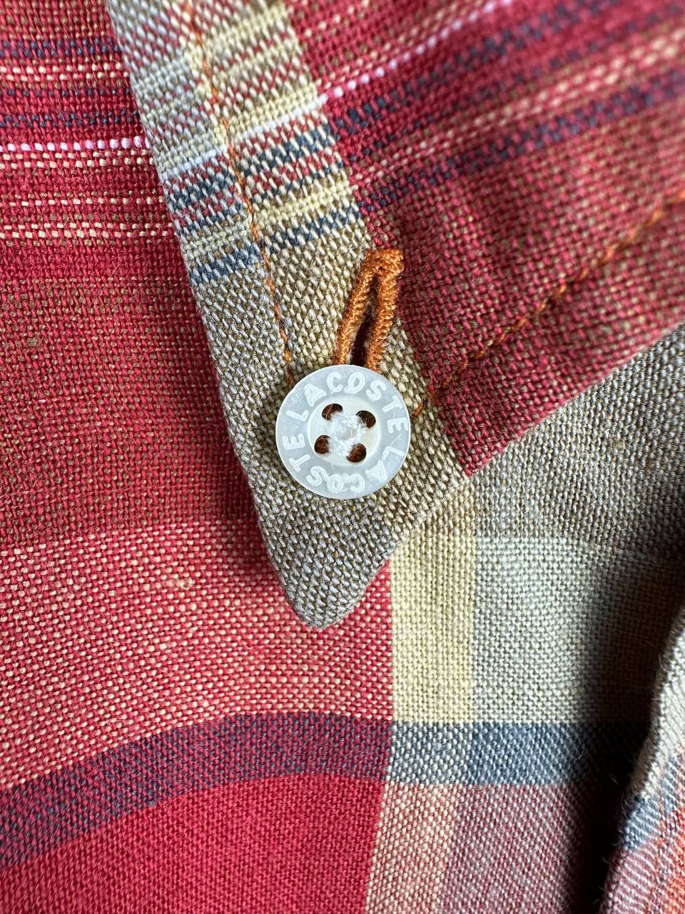 Lacoste Lacoste Vintage Linen/Cotton Plaid SS Button Up Shirt Size US M / EU 48-50 / 2 - 9 Thumbnail