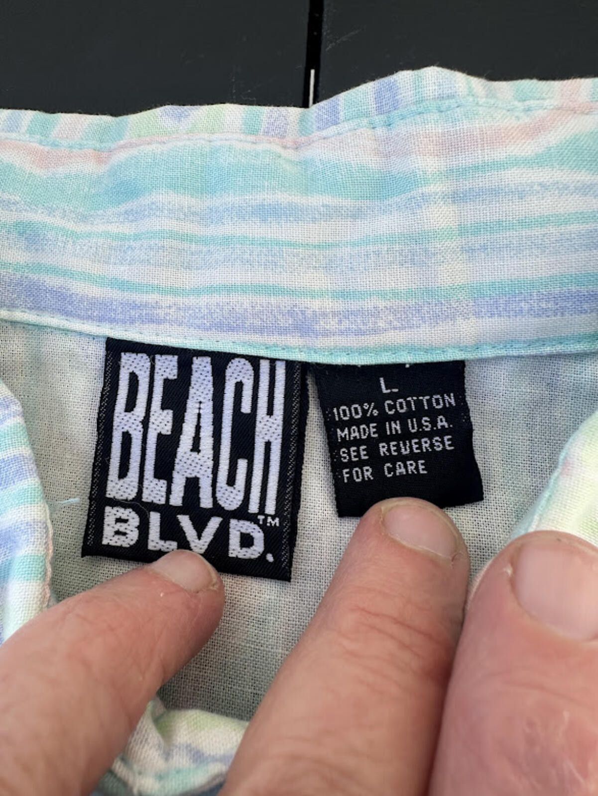 Other Beach Blvd Pastel Surf Stripe Shirt USA Size US L / EU 52-54 / 3 - 3 Thumbnail