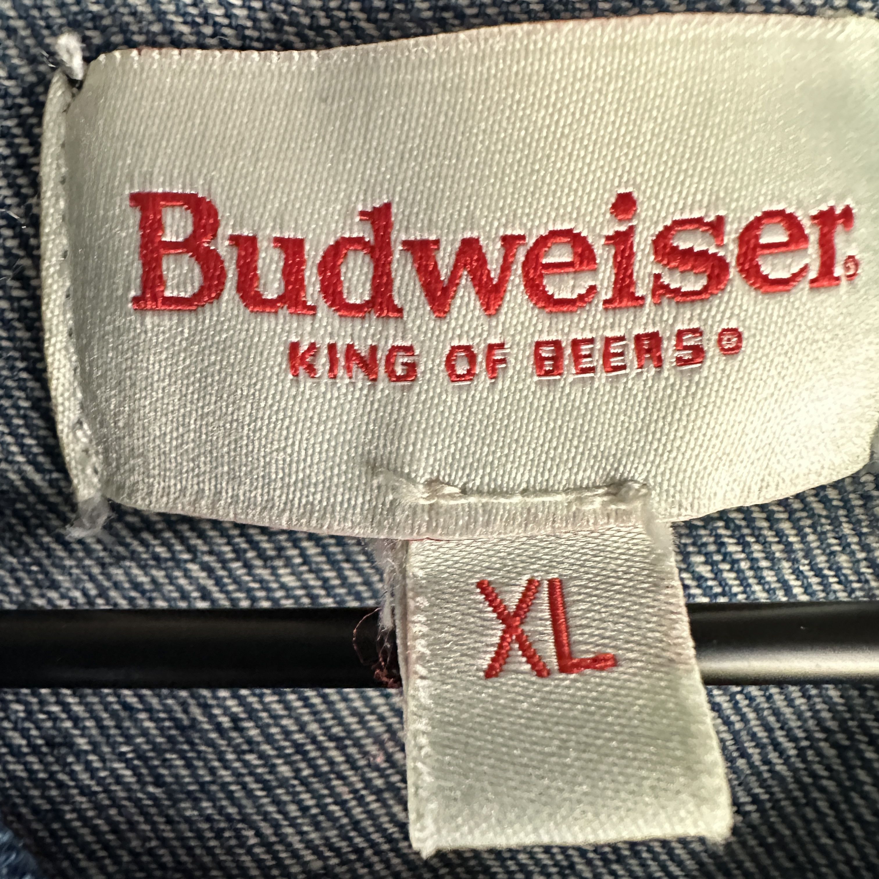 Budweiser Budweiser Bud King of Beers Denim Jacket Mens XL Blue NWT Size US XL / EU 56 / 4 - 6 Thumbnail
